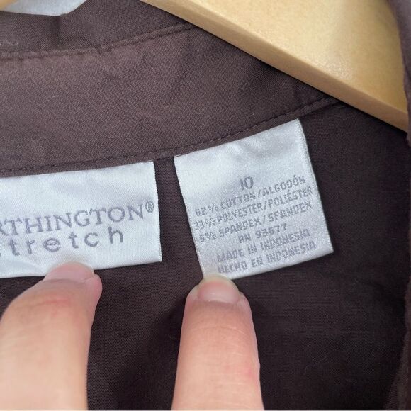 -Worthington's Stretch Women's Tie Waist Blouse 10 - Picture 6 of 7